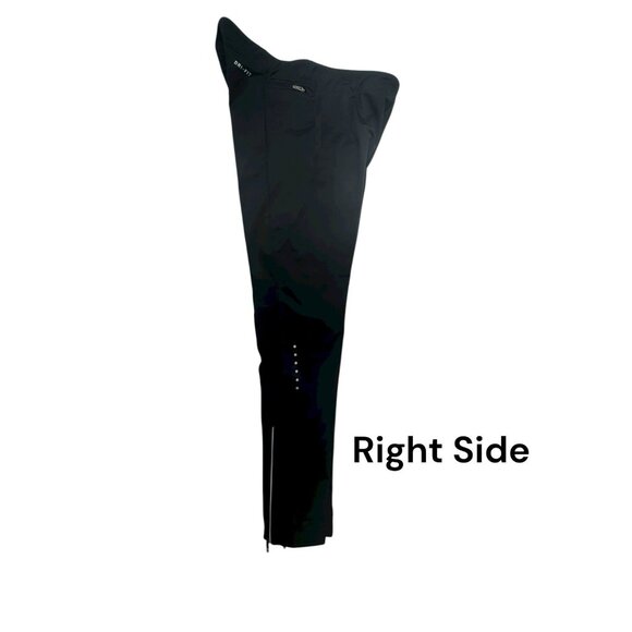 Nike Womens Dri Fit Tech Tights Drawstring Pockets Mesh Ankle Zippers Black Sz M - Picture 8 of 16